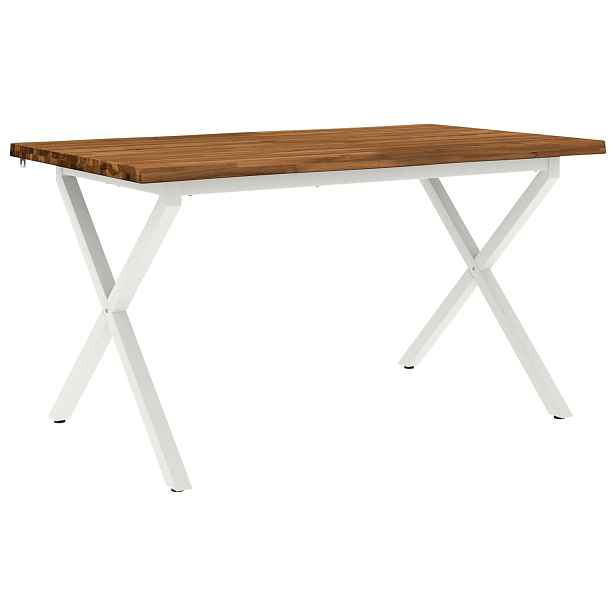 vidaXL Jídelní stůl s živým okrajem 140 x 80 x 75 cm Přírodní