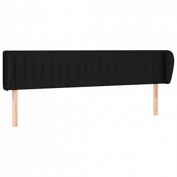 vidaXL Čelo postele typu ušák černé 163x23x78/88 cm textil