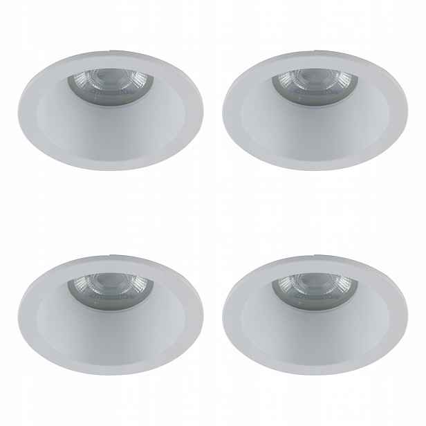 Tk Lighting Sada 4 x Zapuštěné kulaté stropní svítidlo Opti White 10578