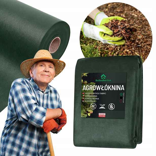Zelená agrotextilie 100 g/m2 Mulčovací Na Plevel 1,6 x 25 m