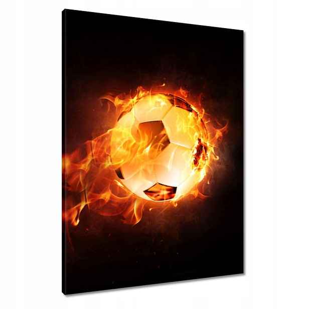 Obrazy 60x80 Fotbal v ohni