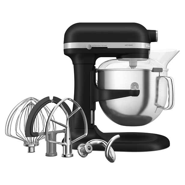 KitchenAid Kuchyňský robot Artisan 5KSM70SHX, se zvedací mísou 6,6 l, matná černá 5KSM70SHXEBM
