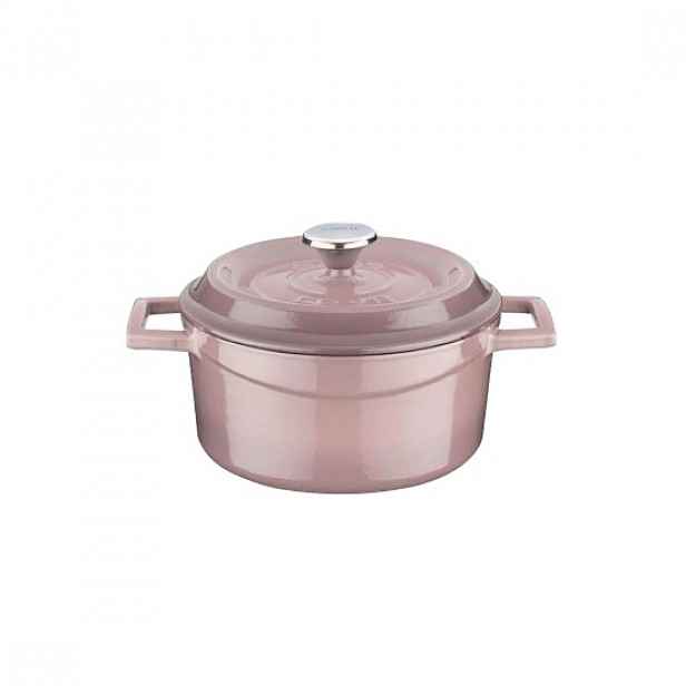 Litinový hrnec, 14 cm/0,8 l, "Trendy", růžový - LAVA