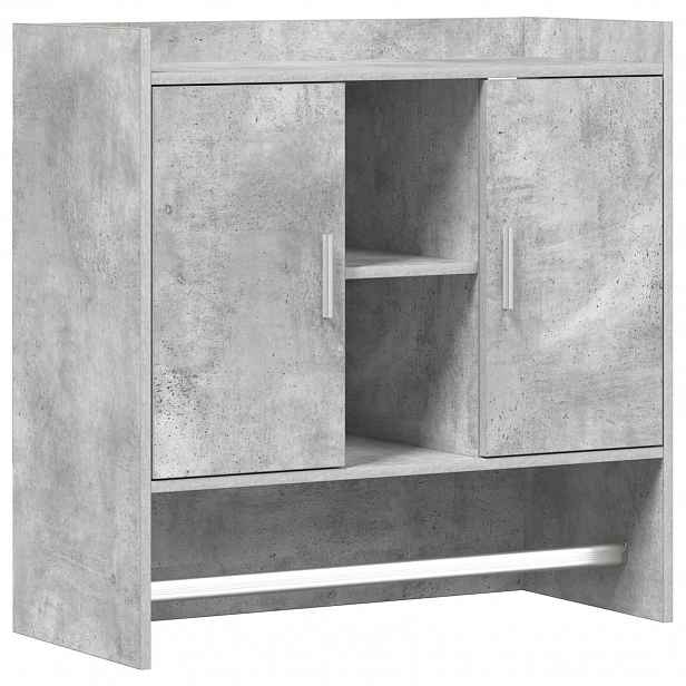 vidaXL Nástěnná polička Nástěnná montáž Betonově šedá 80 x 36 x 80 cm