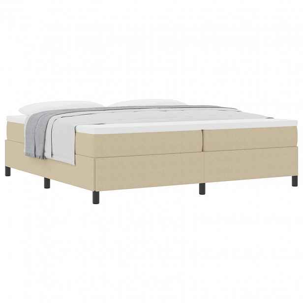 vidaXL Postel s boxspringem Šedozelená 200 x 200 cm Žebrovaná látka