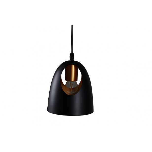 Černá designová závěsná lampa ELDA