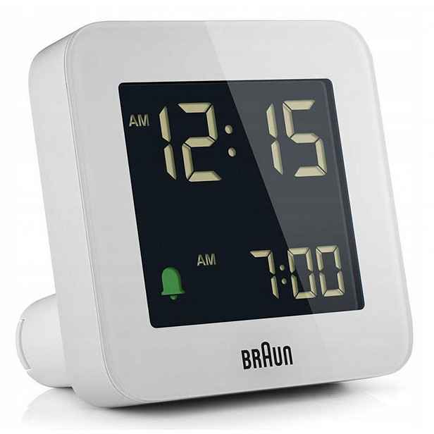 Elektronické budíkové hodinky Braun na baterie