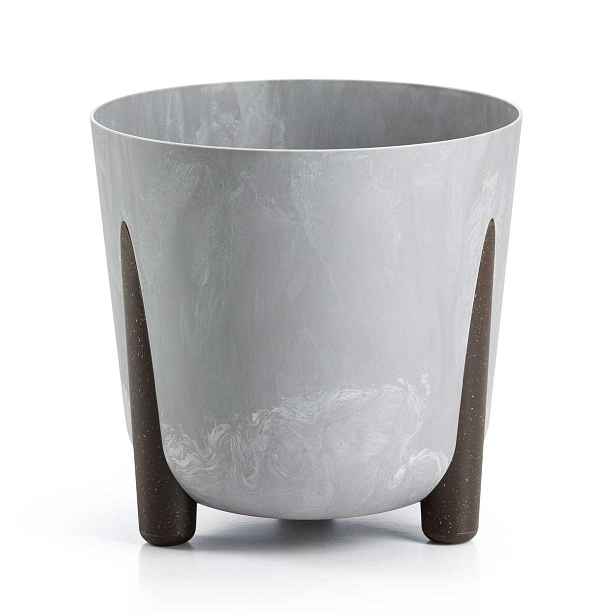 HowHomely Květináč MOSS ECO 25,5x25,3 cm šedý beton