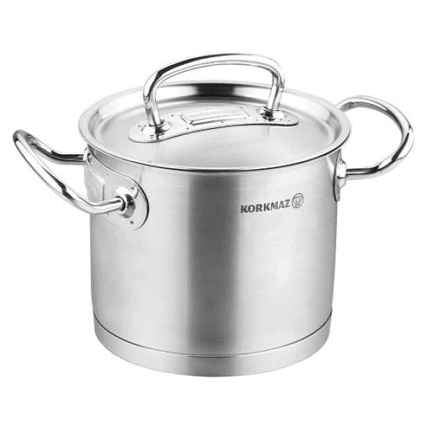 Hrnec s poklicí, nerezová ocel, 28cm/14,5L, "Proline" - Korkmaz