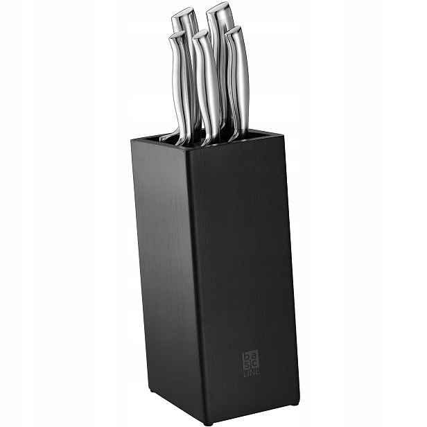Sada 5 nožů Rösle Basic Line v bloku ocel X50CrMoV15 chef 20 cm