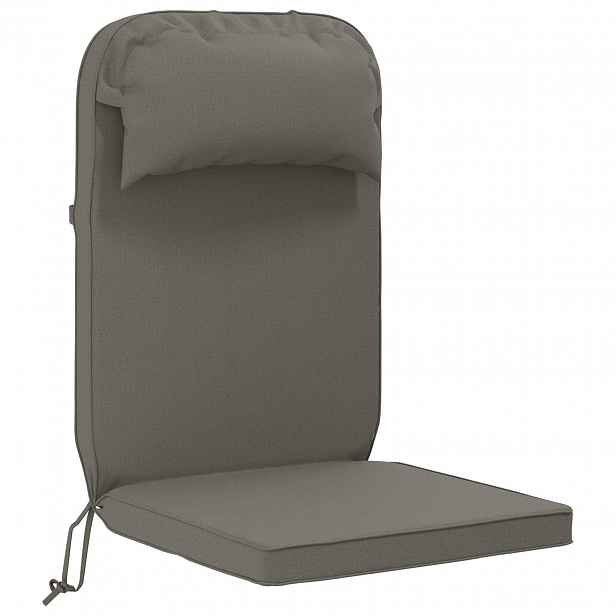 vidaXL Polštář na sluneční lehátko 100% polyester Šedá 55 x 124 x 5 cm