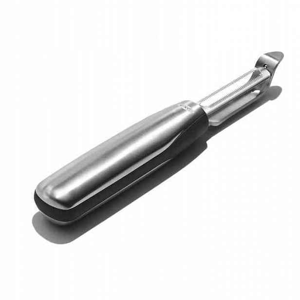 Zoubkovaná Škrabka Oxo Steel, ocelová, pro měkké kůže, horizontální