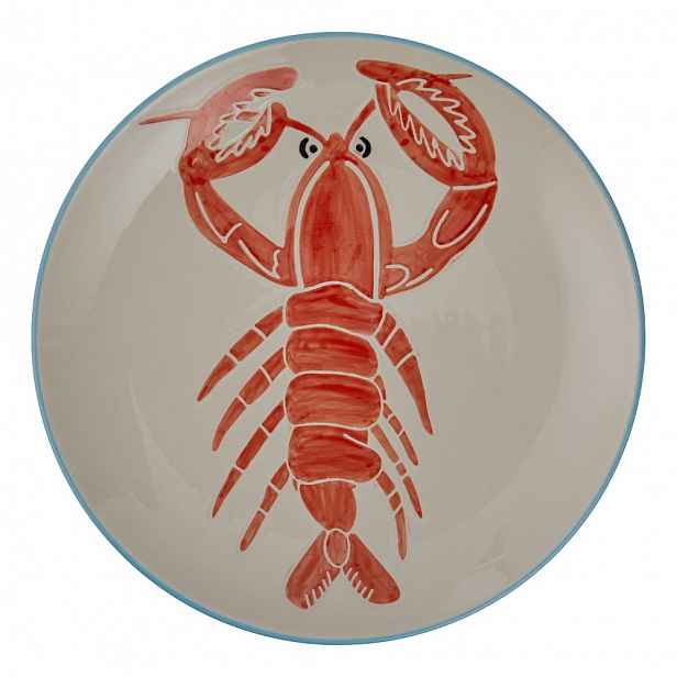 Butlers CORAL COAST Talíř humr 26 cm - červená/modrá