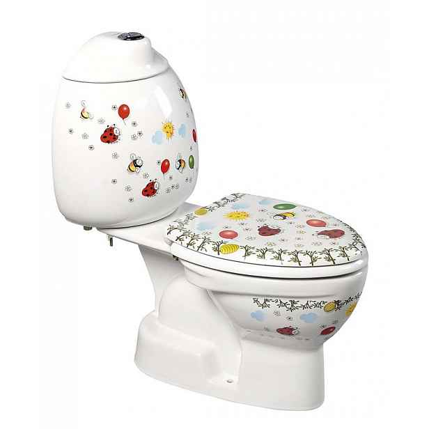 Sapho Kid - Dětské WC kombi s nádržkou spodní odpad, barevný potisk CK301.400.0F