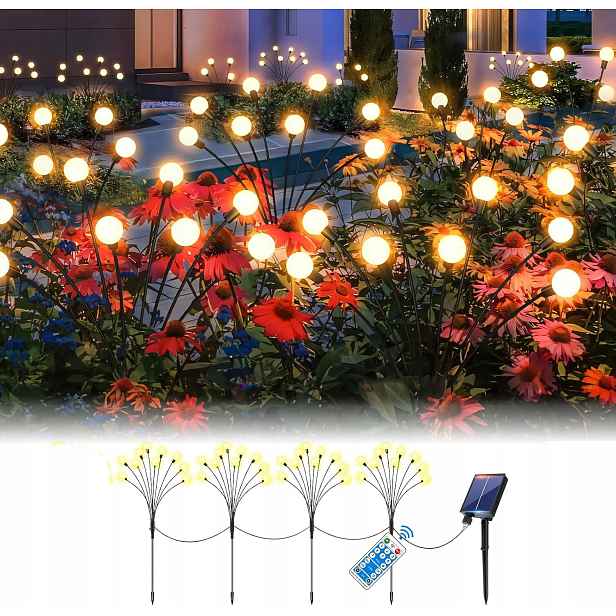 Solární lampy do zahrady na terasu sada 4ks 32LED teplá bílá voděodolná