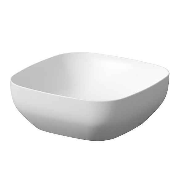Umyvadlo na desku Larga Square bílá mat (38X38) (K677-015) /po/