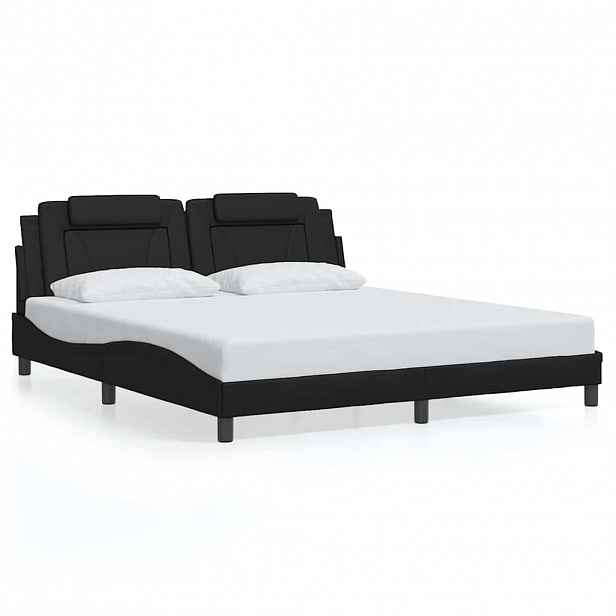 vidaXL Rám postele Viana bez matrace černý 180x200 cm umělá kůže