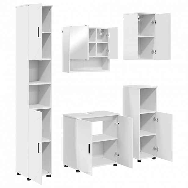 vidaXL Sada koupelnového nábytku 5 ks Bílá 61 x 35 x 64 cm