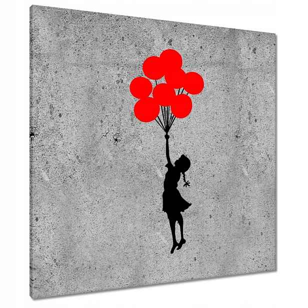 Obrazy 80x80 Banksy Dívka Balóny