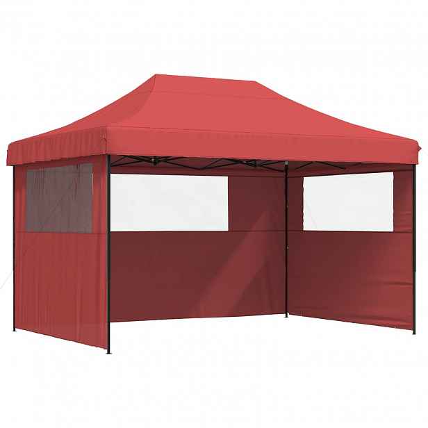 vidaXL Party Stan 279 x 410 x 315 cm Vínová Oxford látka