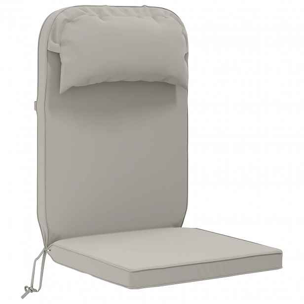 vidaXL Polštář na sluneční lehátko 100% polyester Šedá 55 x 124 x 5 cm