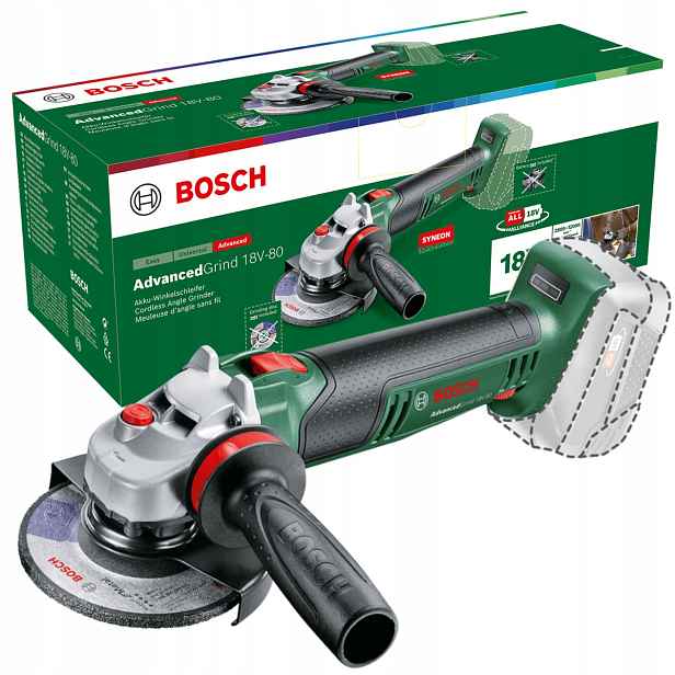 Aku Úhlová Bruska 18V-80 Advanced 125 mm Body Bosch 06033E5100