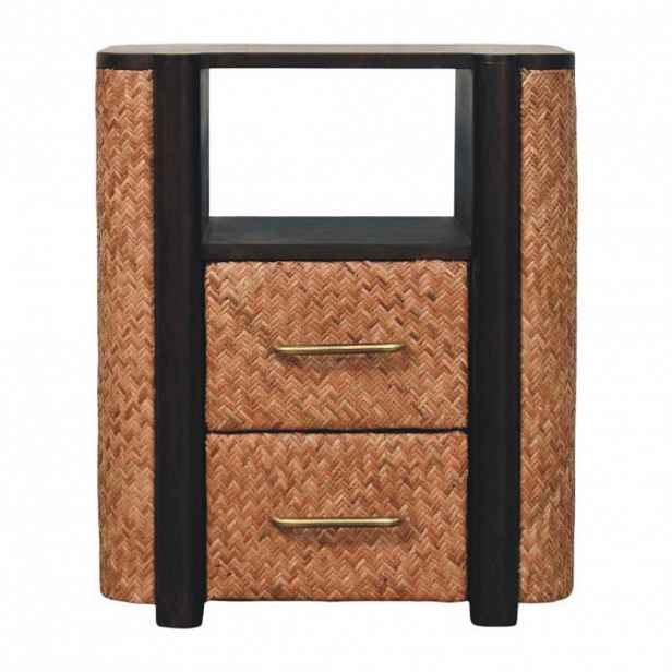 Artisan Furniture KONSOLOVÝ STŮL Povrchová úprava Rich Cherry, 1 zásuvka, 1 velká otevřená police, tmavě hnědá