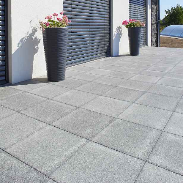 Betonová terasová dlažba BEST, povrch tryskaný, barva tamoro, 40×400×400 mm