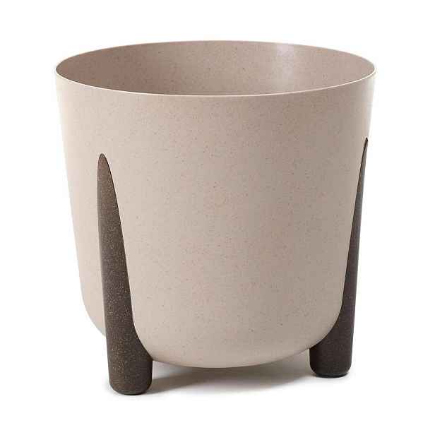 HowHomely Květináč MOSS ECO III 34 cm kávově hnědý