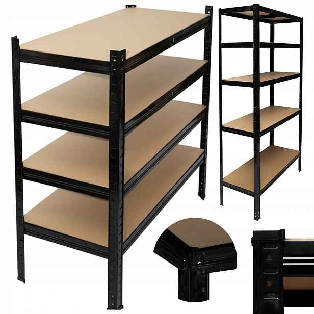 Regál Do Dílny Garáže Sklepa Kovový 5 Polic 175KG 180X90X30cm Odolný