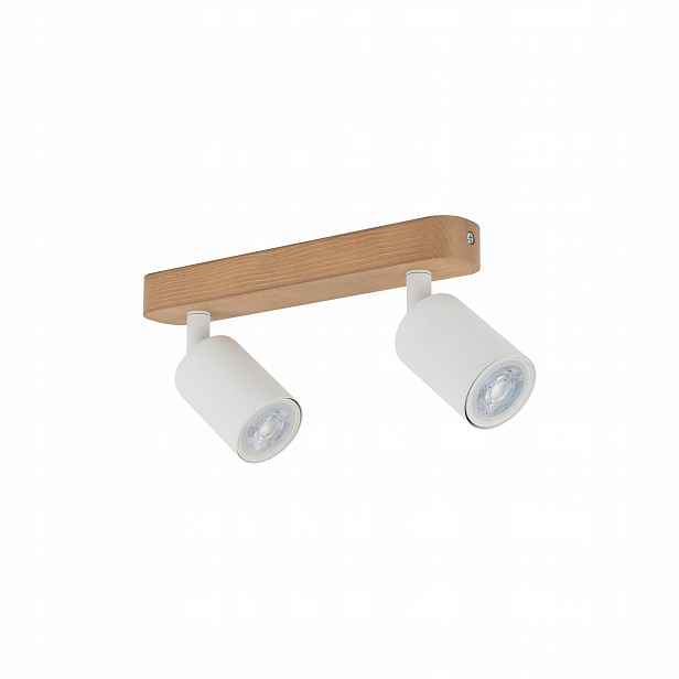 Spot Reflektor Pohyblivé svítidlo Bílá Top Dřevo Kov 2xGU10 Tk Lighting