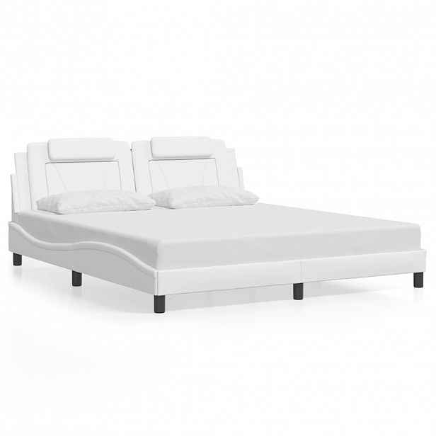 vidaXL Rám postele Viana bez matrace bílý 180x200 cm umělá kůže