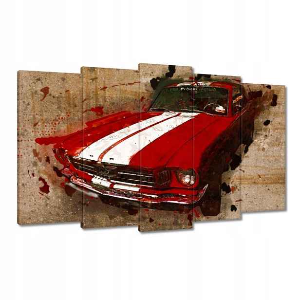 Obrazy 100x60 Červený Ford Mustang Usa