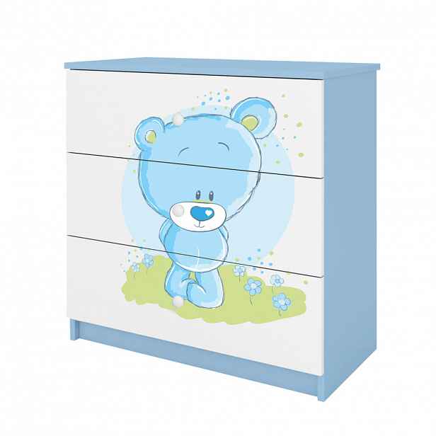 RAUMHIRSCH FURNITURE KOMODA Babydreams Modrý medvěd 81/81/41