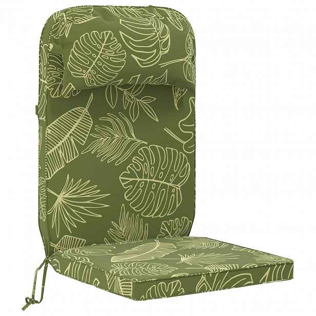 vidaXL Polštář na sluneční lehátko 100% polyester Listový design