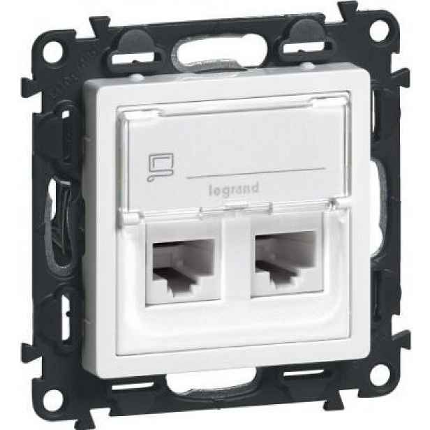 Zásuvka datová Legrand Niloé Step 2× RJ45 bílá