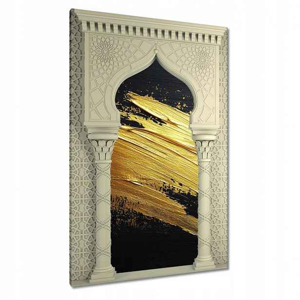 Obrazy 60x90 Zlaté šumění štětcem