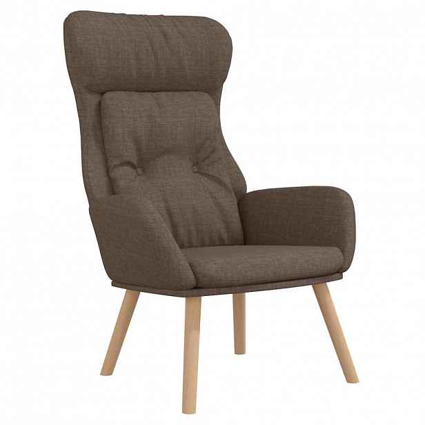 vidaXL Relaxační křeslo taupe textil
