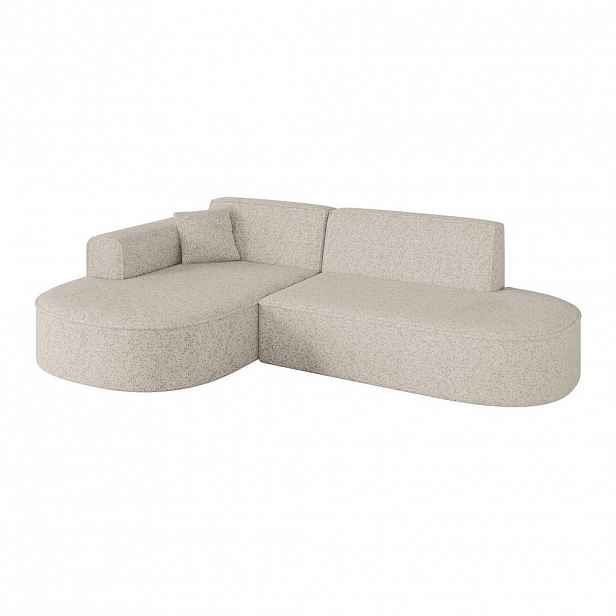 ALTDECOR ROHOVÁ SEDACÍ SOUPRAVA s otomanem vlevo MARI-L1 – 243 x 171 x 79 cm, béžová, tkanina