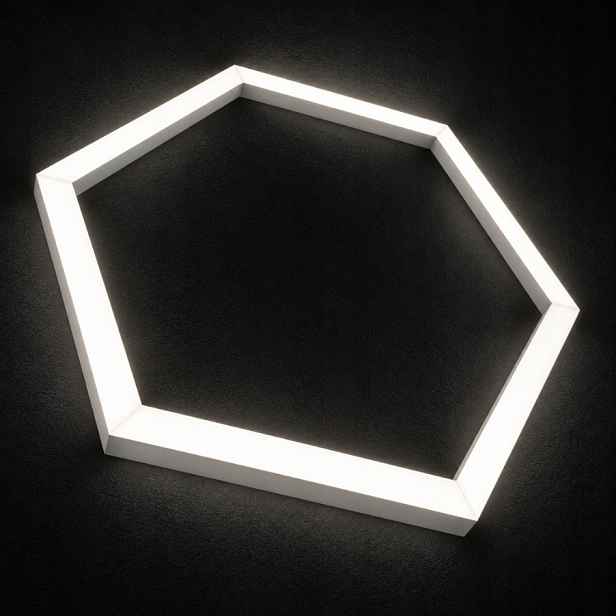 Černý stropní panel HEX1 Led 4000K 42W 92x79 Cm detailingová garáž