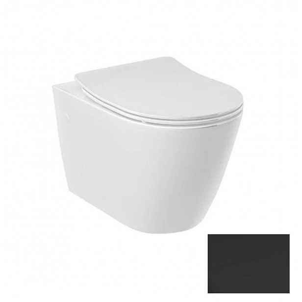 Kludi Resa R - Závěsné WC, Rimless, Spiralflush, matná černá 23WCW0239