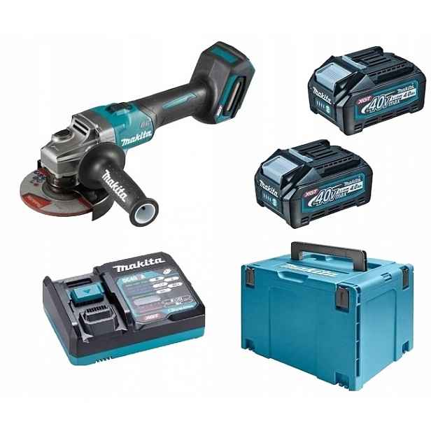 Úhlová bruska 125 mm Xgt 40 V max 2xAKU nabíječka kufr GA005G Makita