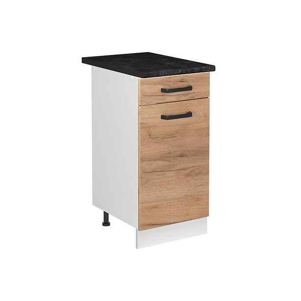 Vicco SKŘÍŇKA POD DŘEZ R-Line, Zlatý mocný dub/Bílá, 40 cm pracovní deska Antracit