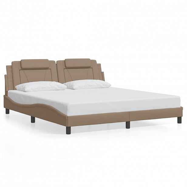 vidaXL Rám postele Viana bez matrace cappuccino 180x200 cm umělá kůže