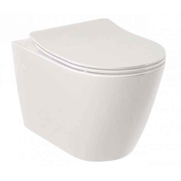 Kludi Resa R - Závěsné WC, Rimless, Spiralflush, lesklá bílá 23WCW0243