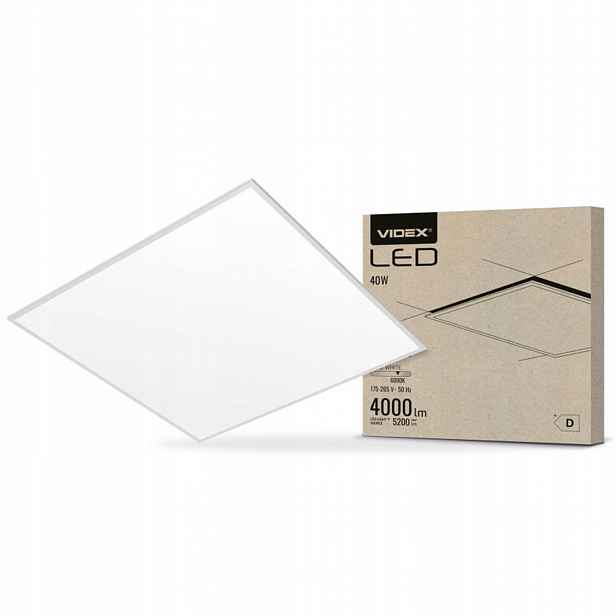 Podomítkový Led panel 60x60 40W 5200lm 6000K Studená bílá Videx