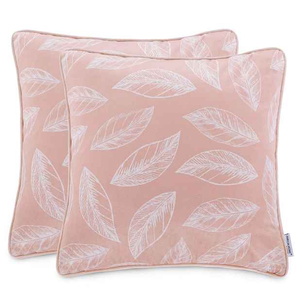 Restilo Sada povlaků na polštář CALM 2 ks 45x45 cm růžová/bílá