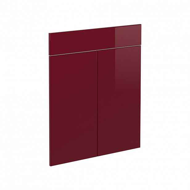 Vicco KUCHYŇSKÁ DVÍŘKA R-Line Červená vysoký lesk 59.6 x 70.8 cm nábytková čela pro spodní skříňku se zásuvkami