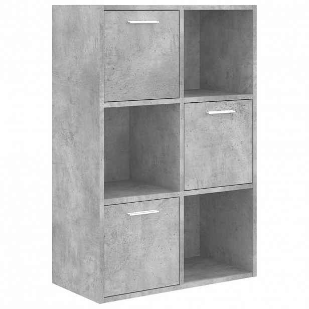 vidaXL Úložná skříňka betonově šedá 60 x 29,5 x 90 cm kompozitní dřevo