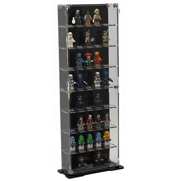 Vitrína Blacked Brick pro 40 minifigurek Lego (8x5) Star Wars Harry Potter
